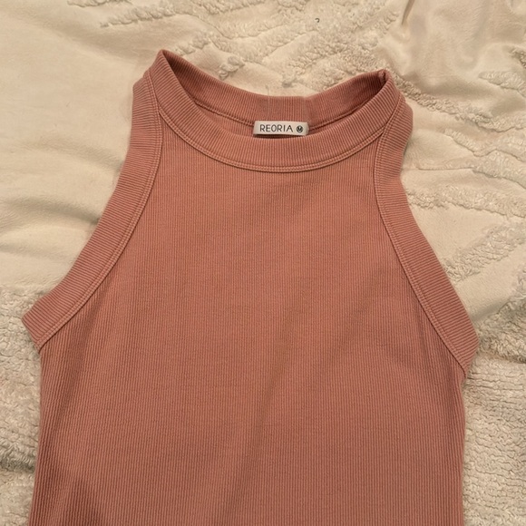 High Neck Racerback Ribbed Bodysuit - Picture 2 of 4